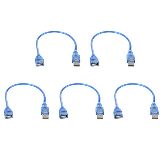 5X Short USB 2.0 A Female to Male Extension Cable
