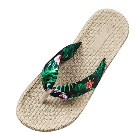

Qufokar Flip Flops Women Flip Flop Womens Women S And And Rubber Bohemian Cloth Bottom Belt Flip Flops Fashion Summer Spring Slippers Women S Slipper