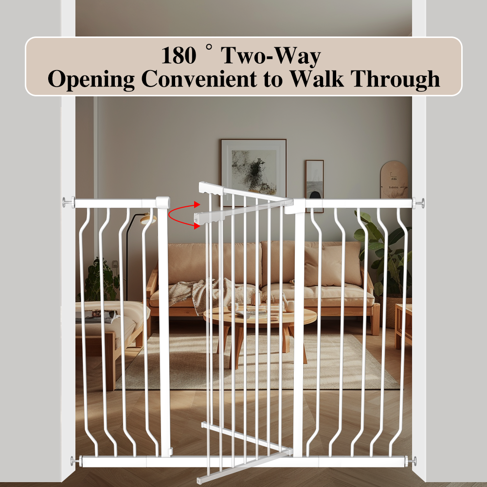 Fairy Baby Extra Tall Pet Gate 40.55" White Metal photo 3