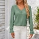 thumbnail image 5 of Ailaofu Womens Tops V Neck Boho Long Sleeve Shirts Blouses Flowy Lace Crochet Clothing Casual Trendy Tunic, 5 of 6