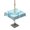 Turquoise, variant on Turquoise Scallop Coastal Table Cloth Rectangle Outdoor Tablecloth, Summer Beach Nautical Waterproof Wrinkleproof Table Cover with Umbrella Hole and Zipper for Party/Dining/Patio/Wedding 54x54 Inch