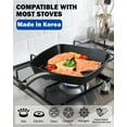 thumbnail image 7 of Cook N Home Non-Stick Square Grill Pan 11-Inch for Stove Tops, Square Frying Pans for Grilling on Stove Top, Made in Korea Die Cast Aluminum Marble Steak Cookware, Black, 7 of 7
