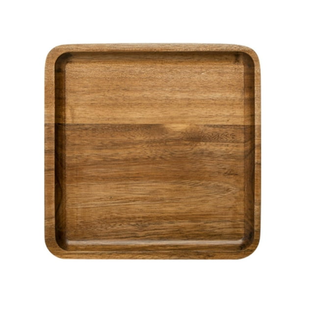 Platos de bistec rústicos para , té, , platos ligeros para servir platos de charcutería, bandeja para servir, bandeja de Cuadrado Sunnimix Bandeja de servir