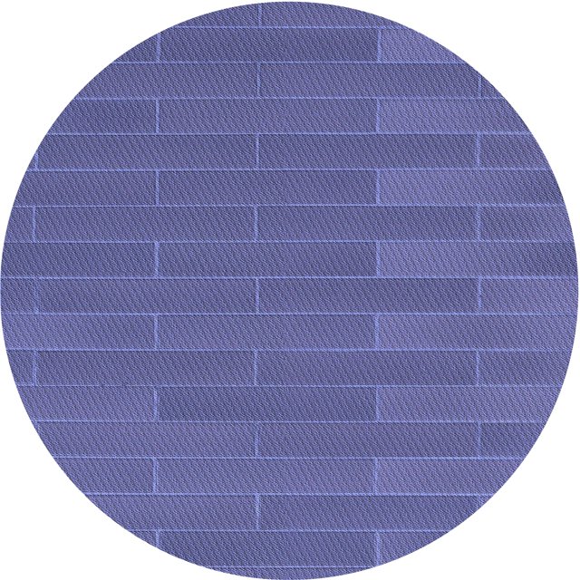 Ahgly Company Machine Washable Indoor Round Transitional Deep Periwinkle Purple Area Rugs, 6' Round