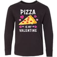thumbnail image 3 of Inktastic Pizza is My Valentine with Hearts Long Sleeve Youth T-Shirt, 3 of 5