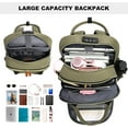 thumbnail image 3 of Lovevook Anti-Theft Separate Laptop compartment 15.6 inch Laptop Bag with Lock, Green, 3 of 8