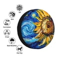 thumbnail image 4 of Susaid vintage Starry Sunflower Print Tire Covers,Waterproof Anti-UV Snow Sun Rain Tire Covers for RV,Truck, SUV, Trailer, Camper-16 inch, 4 of 6