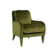 thumbnail image 2 of Chic Home Milka Accent Club Chair Sleek Elegant Velvet Upholstered Plush Cushion Seat Metal Trim, Modern Transitional, Green, 2 of 2