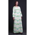 thumbnail image 3 of Bimba Moss Georgette Shibori Tie-Dye Print Womenâ€™s Long Elastic Waist Casual Summer MaxiÂ&nbsp;Dress-Large, 3 of 5