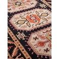 thumbnail image 4 of Rugsotic Carpets Hand Knotted Wool & Silk Eco-Friendly Oriental 10'x13' Area Rugs Rectangle Black Cream Classic Traditional Design High Pile Indoor Handmade Rug for Living Room, Bedroom AF0109, 4 of 6
