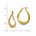 thumbnail image 2 of Lesli'es 14k Polished Oval Hoop Earrings, 2 of 2