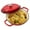 Red, variant on 3QT Enamel Cast Iron Dutch Oven with Lid, Shallow Bottom, Double-handle Dutch Pot, for Cooking And Stewing, Suitable for All Stoves