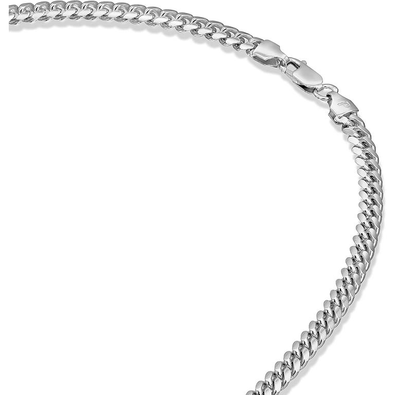 3mm 925 Solid Cuban Curb Chain Sterling Silver Real Men Women