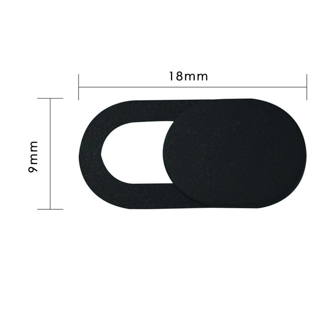 50-pack webcam covers, self-adhesive sliding covers for webcams, ultra-thin front camera covers - black