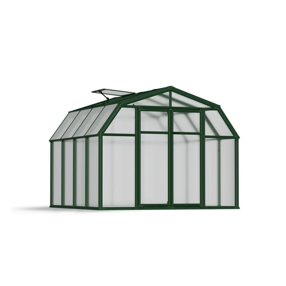 Palram - Canopia Hobby Gardener 8' x 8' Twin-Wall Walk-In Greenhouse - Green - with Roof Vent
