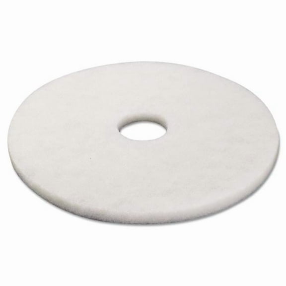 17 in. dia Standard Polishing Floor Pads - White - 5 per Case
