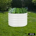thumbnail image 5 of 60cm White Round Modular Garden Bed Kit Heavy Duty Balcony Planter, 5 of 20