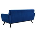 thumbnail image 5 of Loveseat Sofa, Blue Navy, Velvet, Modern Contemporary, Mid Century Living Hotel Lounge Cafe Lobby, 5 of 8