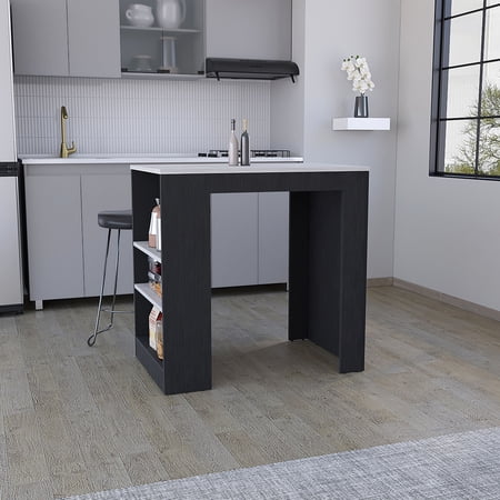 Modern Stationary Kitchen Island - 3 Shelves 23.2 In. Depth For Use Shelves 36.2 w X 23.2 d Style Prep Work