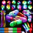 thumbnail image 3 of 78PCs Bulk Glow In The Dark LED Party Favors, Light Up Toys with Finger Lights, Jelly Rings & Flashing Glasses for Kids Adults Halloween Birthday, 3 of 8