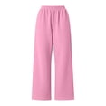 thumbnail image 7 of Baggy Sweatpants For Women Elastic Waistband Wide Leg Pants Fall Casual Fleece Lined Workout Athletic Trouser With Pockets, 7 of 7