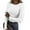 White, variant on MHFRRA Women's Long Sleeve Stretch Ribbed Crewneck T-Shirt Fitted Casual Basic Everyday Comfort Top