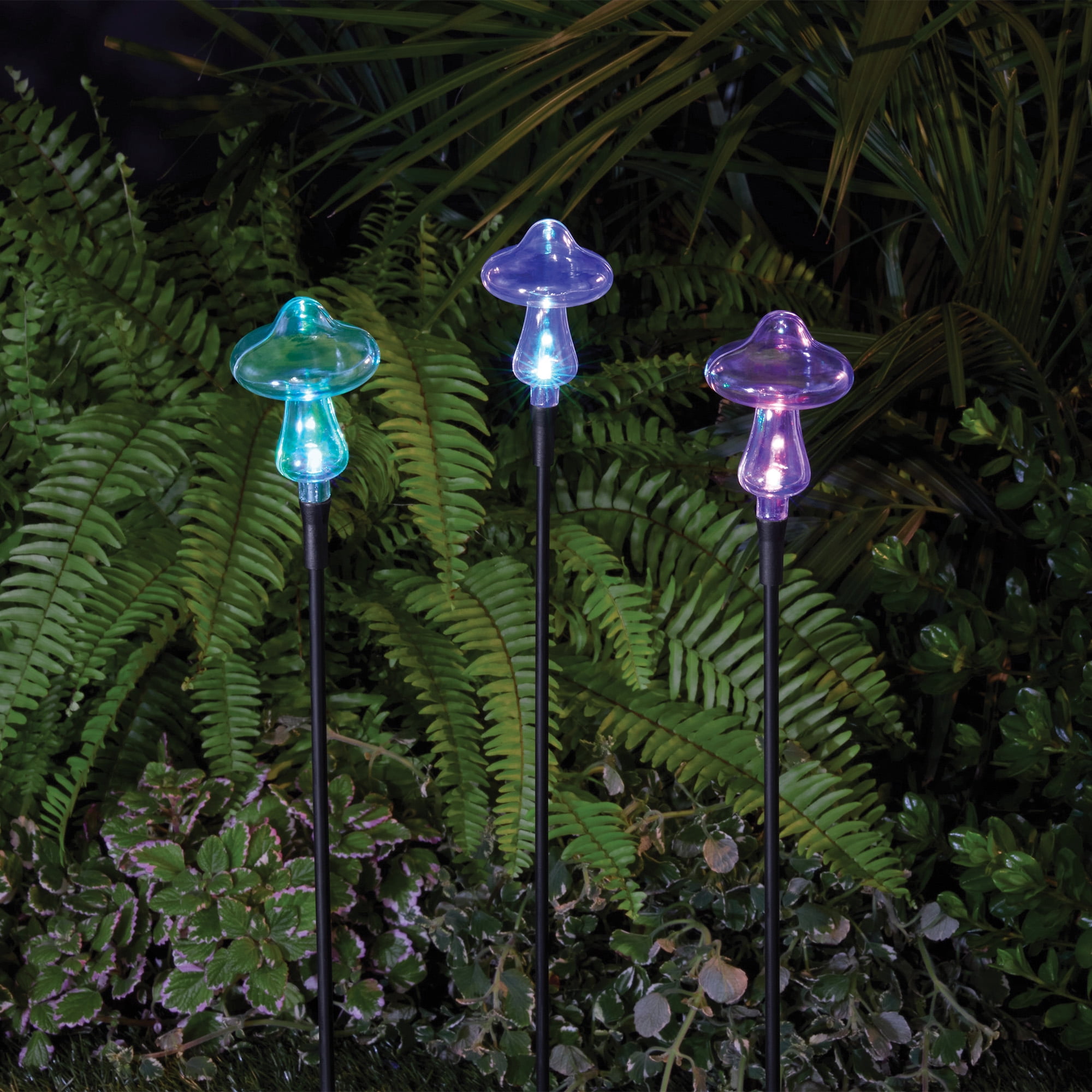 Mainstays Solar Powered Color Changing LED Mushroom Acrylic Stake Light