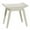 White Curved Solid Rectangle 19" x 15" x 17", variant on DecMode Wood Curved Stool, White