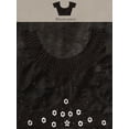 thumbnail image 2 of Black Ethnic Motifs Beads and Stones Satin Saree - 16846718, 2 of 7