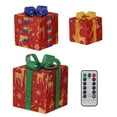 thumbnail image 4 of 3Pcs Light up Gift Box Decoration LED Christmas Boxes Set Christmas Decorative Red, 4 of 8