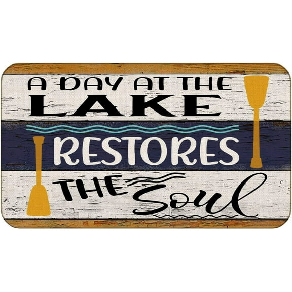 1PCS Summer Theme Door Mat, Welcome Door Mats, Indoor Outdoor Non-Slip Doormat for Home Entrance, Outside Entry, Yard, Floor Summer Porch Decor。 (E)