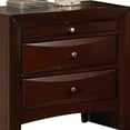 thumbnail image 3 of Contemporary Style Wooden Nightstand with Three Drawers and Metal Knobs, Brown, 3 of 3