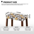 thumbnail image 6 of Xoenoiee Cat Print Stool Slipcovers Stretch Ottoman Cover, Soft Rectangular Barstool Covers Washable Saddle Stool Slipcover Removable Bench Seat Protector, 2 Pack, 6 of 6
