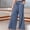 Blue, variant on Tittly Palazzo Pants Wide Leg Pants Womens High Waist Wide Leg Pants Flowy Casual Loose Spring Summer Solid Trousers With Pocket Pants for Women Trendy Sweatpants for Women AG L