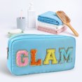 thumbnail image 3 of Bolsa de mano de nailon neceser con letras a la moda borde Flash con cremallera Unisex para el trabajo Sywqhk Para Estrenar, 3 of 6