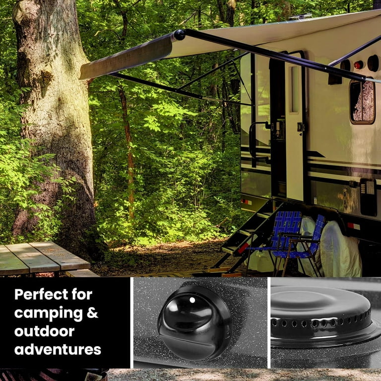 Abba Double Burner Portable Propane Stovetop - Lightweight Alloy Steel Portable Stove - Stove for Camping, Patio & Outdoor Activities, 13.19 x