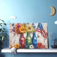 thumbnail image 6 of 12x18 inch Canvas Frameless Painting Poster Star Spangled Banner & Vase,Home Decor Bedroom Accessory Paintings,Villa Bedroom,Study,Bathroom Decor Canvas Prints,Gift For Flower Lover & Patriot, 6 of 6