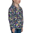 thumbnail image 3 of Haiem Purple-Gold Triangles Pattern Boys Hoodie, Youth Pullover Hooded Sweatshirt, Kangaroo Pocket Hoodie for Kids Girls -Medium, 3 of 6