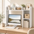 thumbnail image 6 of Costway 3 Shelves Modern Desk Standard Bookcase, Wood White, 29", 6 of 12