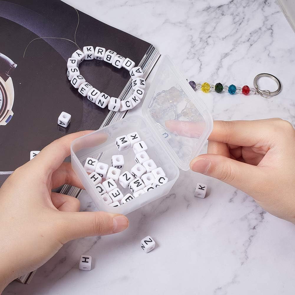 12 Pack Square Frosted Clear Plastic Bead Storage Containers Box Case with Lids for ItemsPillsHerbsTiny BeadJewerlry Findings and Other Small Items - 2.56x2.56x1.18 Inches Clear