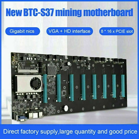 BTC-S37 ETC Mining Motherboard 8 GPUs 8 PCIE Graphics Card...
