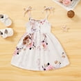thumbnail image 2 of Younger Tree Baby Girls Summer Sling Dress Kid Vintage Floral Casual Sleeveless Dress Clothes for 4-5T, 2 of 6