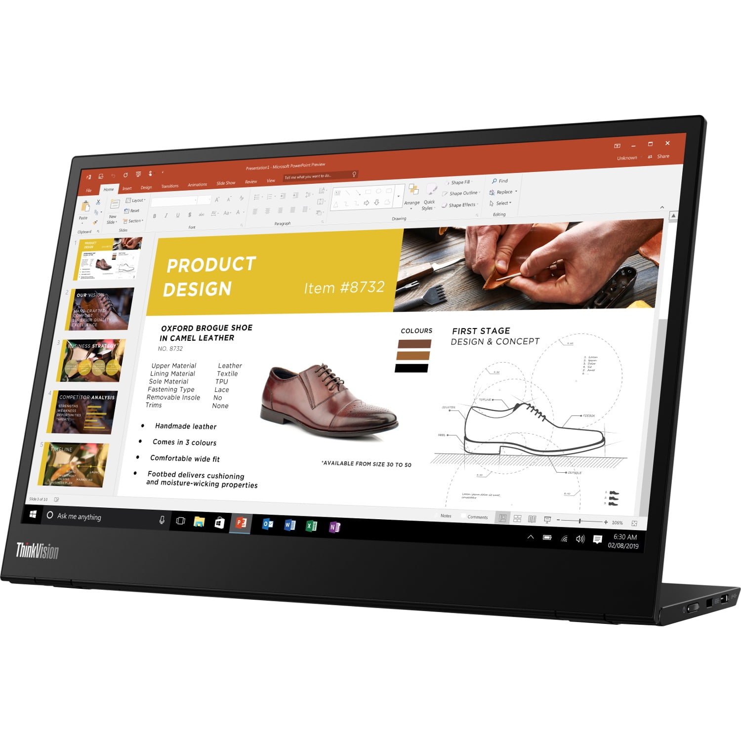 Lenovo ThinkVision M14 Monitor - 14 Lenovo ThinkVision M14 Monitor - 14