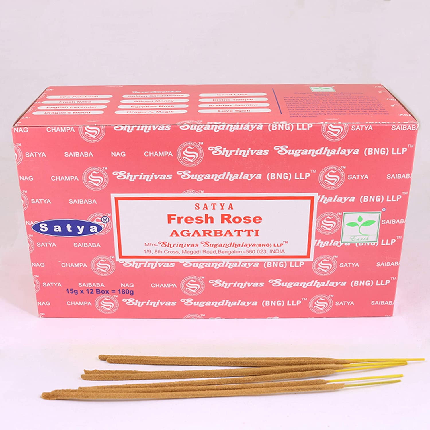 Satya Nag Champa Positive Vibes Incense Sticks, 12 Count