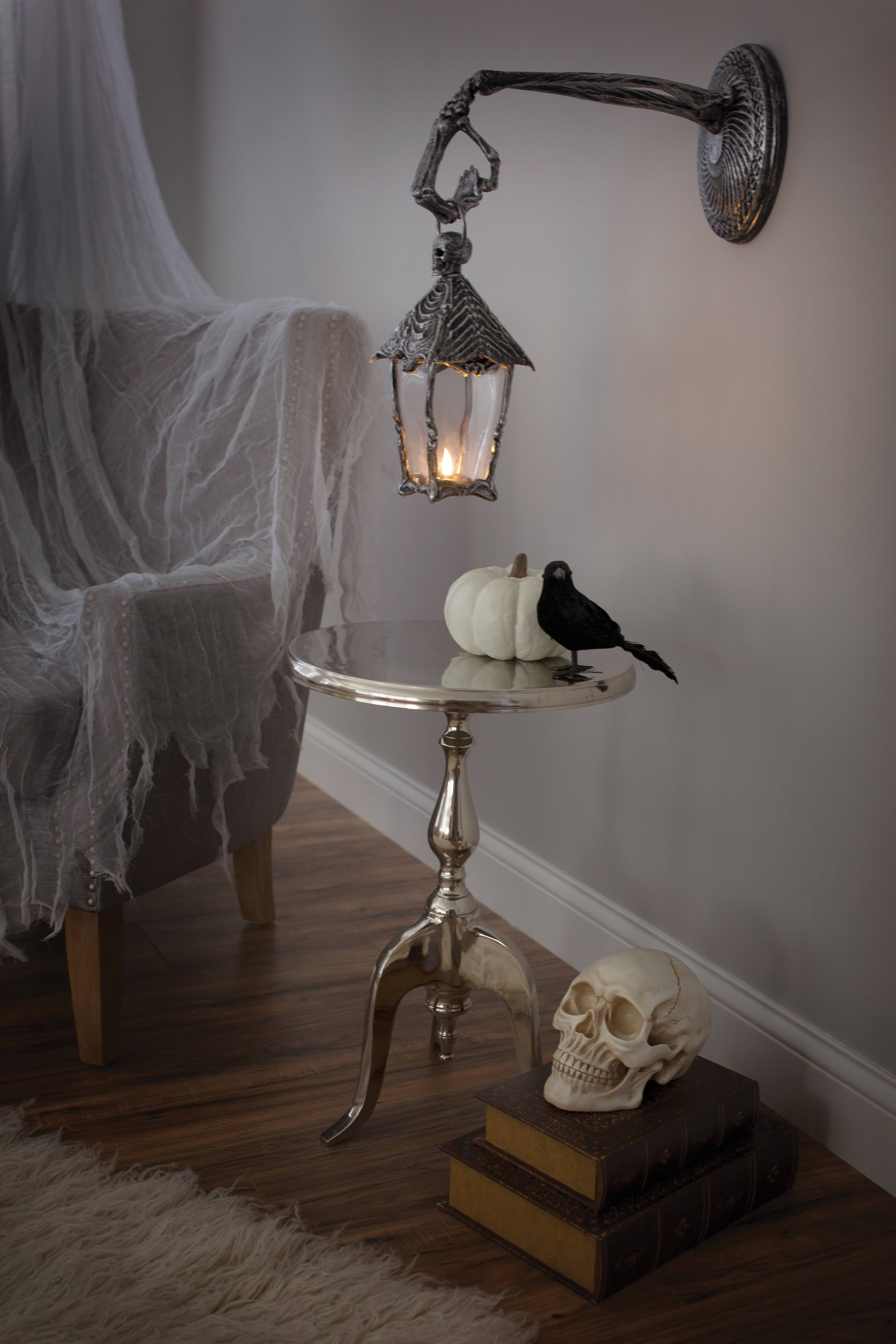 Way To Celebrate Halloween Light Up Skeleton Lantern Tabletop or Hanging Wall Decoration - image 3 of 7