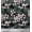 Black, variant on Soimoi Silk Fabric Leaves & White Flower Floral Printed Fabric 1 Yard 42 Inch Wide