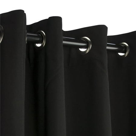 Hammock Source Cur96blgrsn 50 X 96 In Sunbrella Outdoor Curtain With Nickel Plated Grommets 44 Black Canada Sunbrella Outdoor Curtain, Outdoor Curtain Fabric Canada