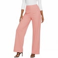 thumbnail image 5 of Women's Straight Leg Yoga Pants, High Waisted Stretchy Versatile Summer Business Casual Trousers with Pockets, 5 of 6