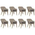 thumbnail image 6 of vidaXL Patio Dining Set Poly Rattan Seat Dinner Dinette 7/9 Piece Multi Colors, 6 of 18