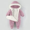 thumbnail image 5 of Gubotare Snowsuits for Girls Baby Girl Boy Snowsuit Down Jacket Hooded Romper Jumpsuit Infant Winter Outwear 12 18 Months (Pink,12-18 Months), 5 of 9